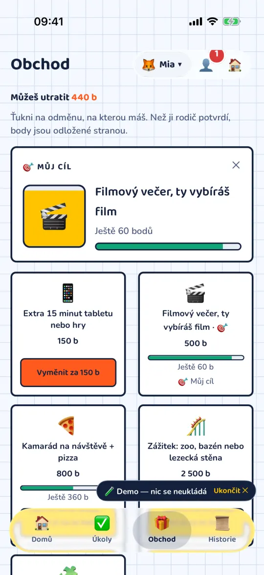 Obchod s odměnami a cílem