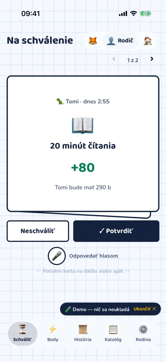 Hárok Pohľad: deti, Rodič a Rodina